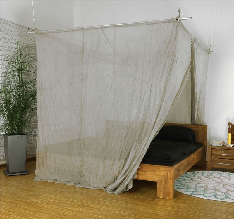 ​Dosel antiondas para cama doble YShield Silver Tulle