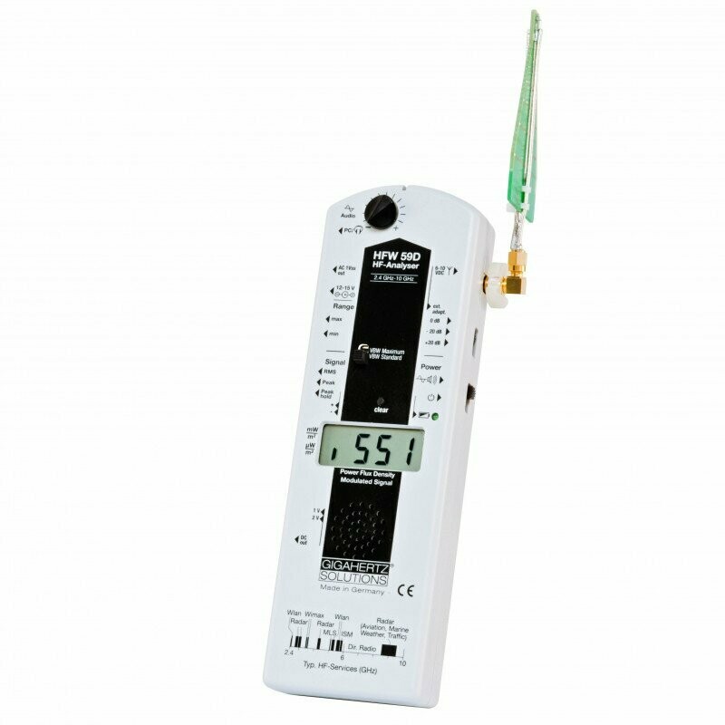 Gigahertz Solutions HFW59D - Misuratore di onde elettromagnetiche Gigahertz Solutions HFW59D - Misuratore di onde elettromagnetiche