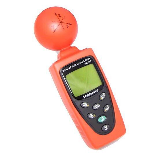 RFandEMF TM-195 – Détecteur Haute Fréquence RF 3 Axes 50 MHz – 3,5 GHz – Mesure Précise Champs Électromagnétiques – Alarme & Mémoire 200 Données
