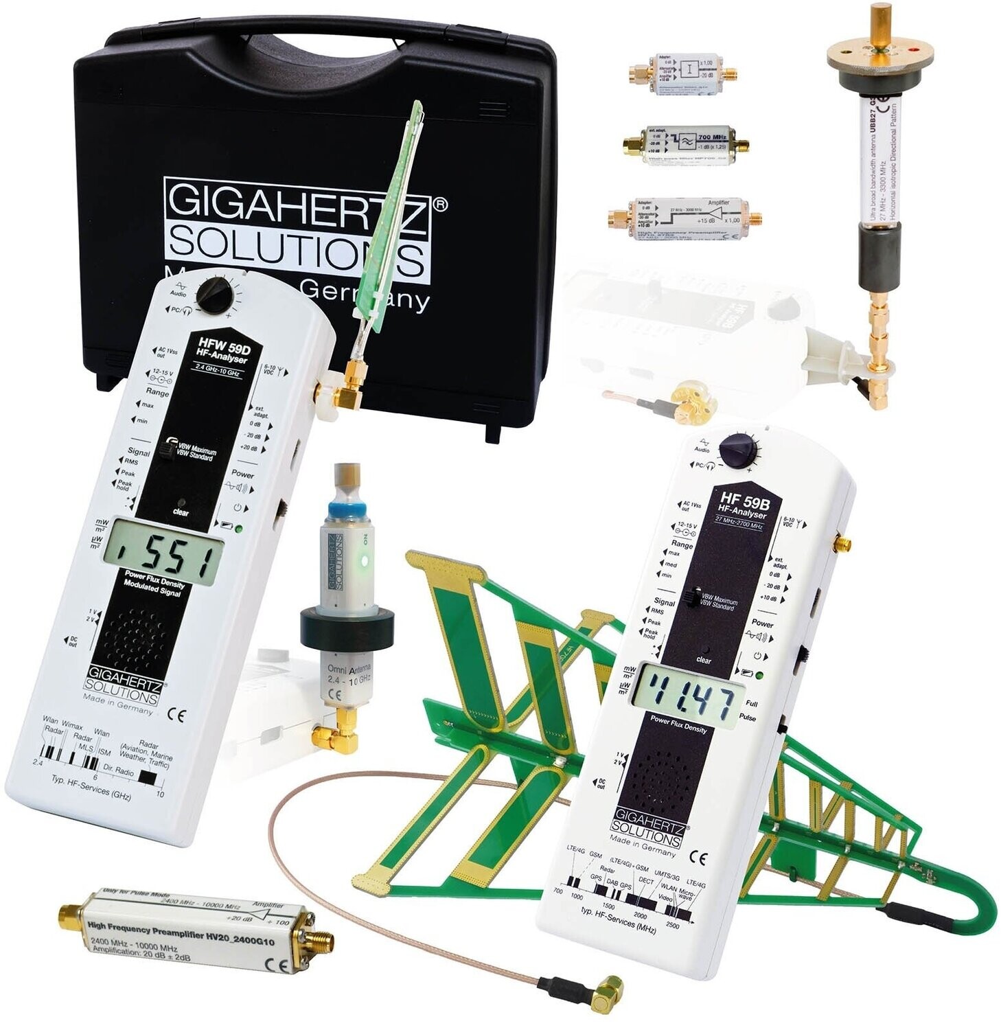 Gigahertz Solutions HFEW59BD Plus - Kit d'appareils de mesure d'ondes électromagnétiques Gigahertz Solutions HFEW59BD Plus - Kit d'appareils de mesure d'ondes électromagnétiques