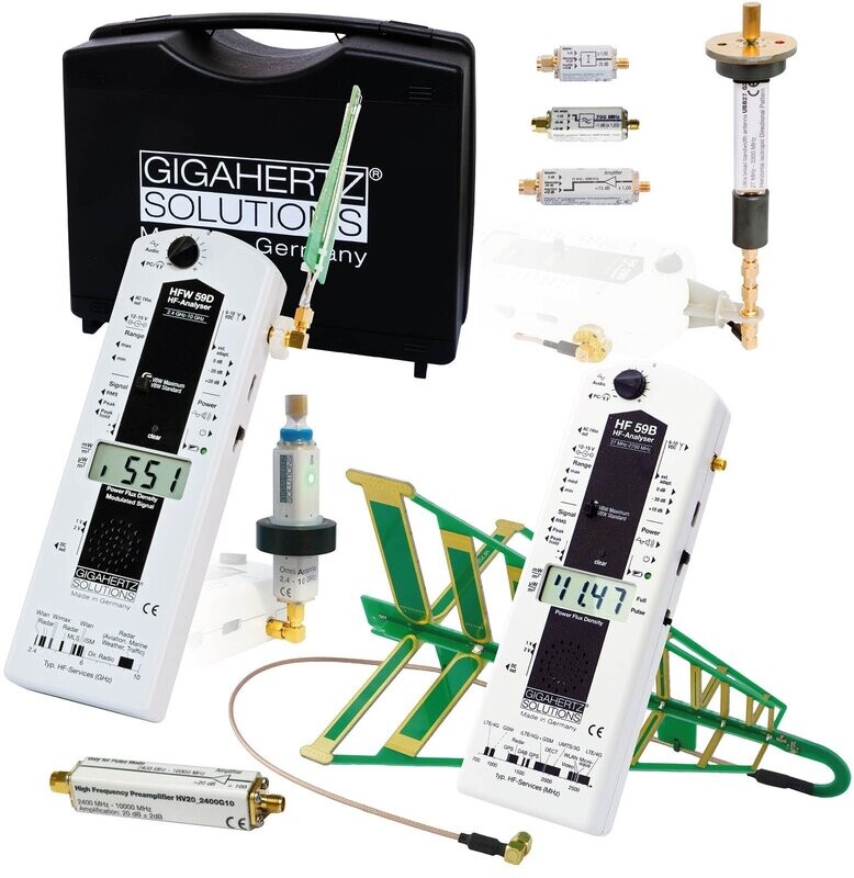 Gigahertz Solutions HFEW59BD Plus - Kit d'appareils de mesure d'ondes électromagnétiques Gigahertz Solutions HFEW59BD Plus - Kit d'appareils de mesure d'ondes électromagnétiques