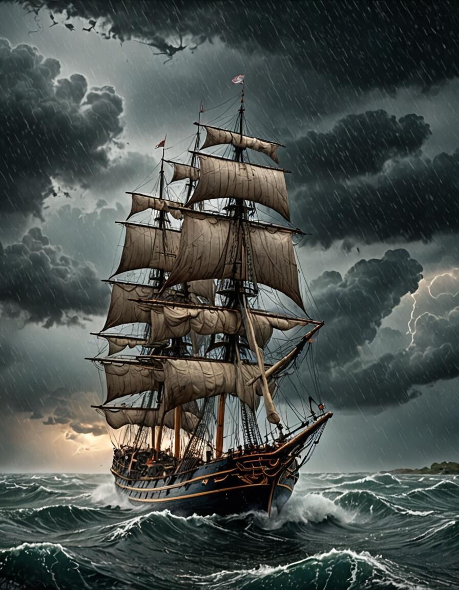 Tallship At Sea - Digital Download