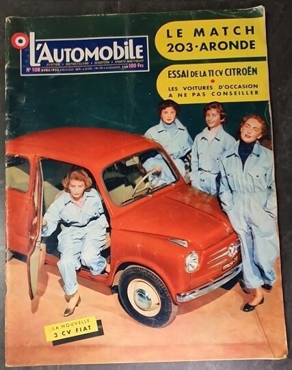 Revue "L'automobile" Avril 1955  n°108