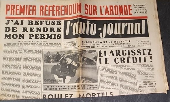 Bi-mensuel "L'auto journal" - Décembre 1952