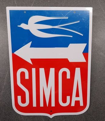 Plaque émaillée Simca
