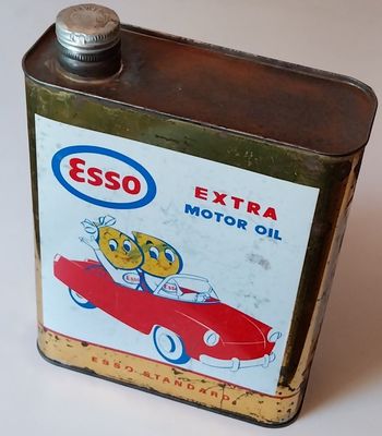 Bidon d'origine Esso huile moteur