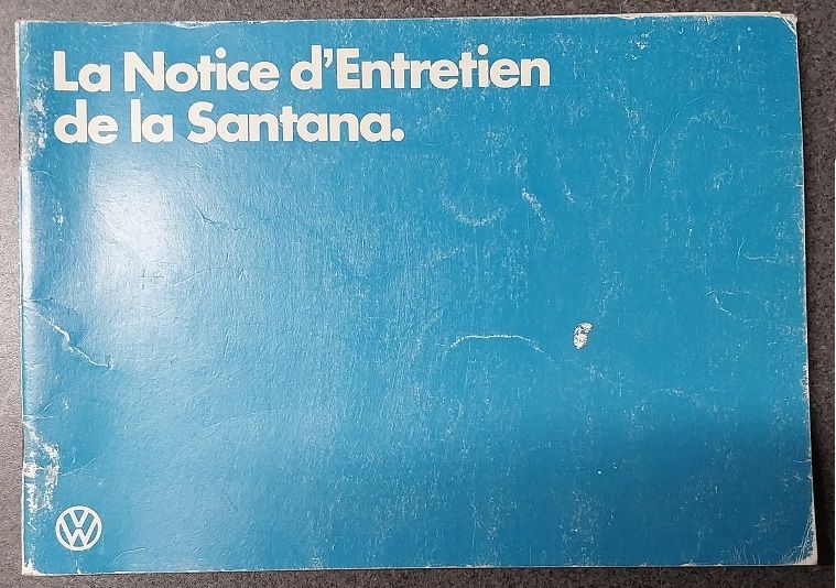 Notice entretien VW Santana