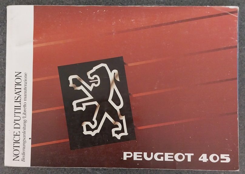 Notice d'utilisation Peugeot 405
