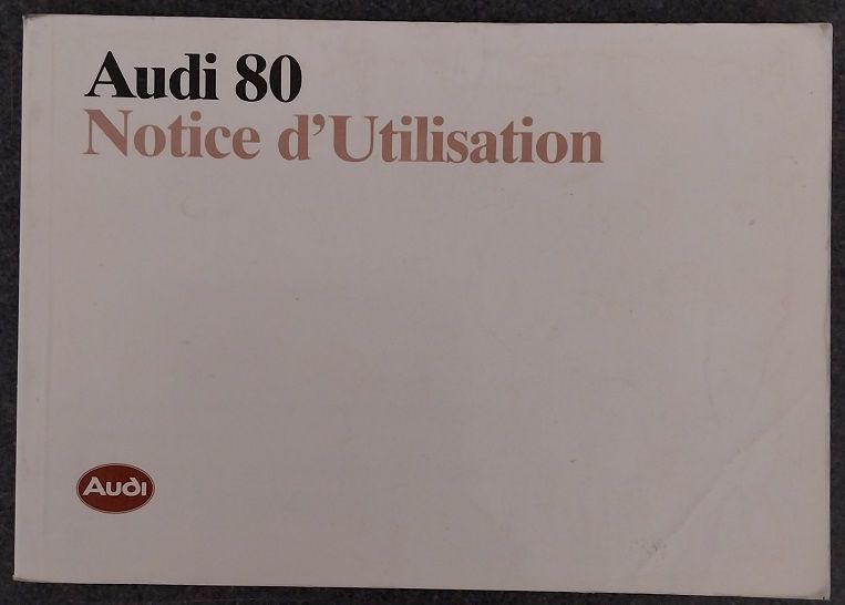 Notice d'utilisation Audi 80