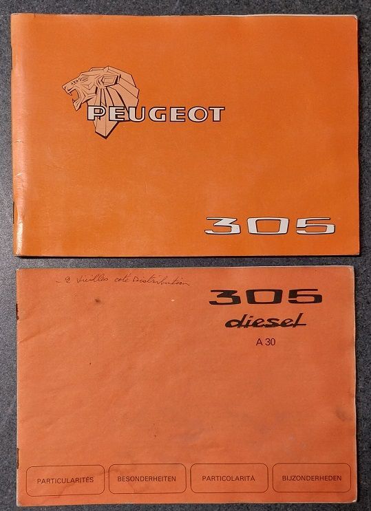 Notices d'entretien et particularités Peugeot 305
