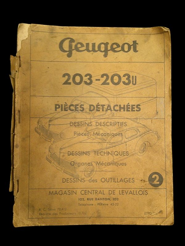 Documentation technique Peugeot 203 - 203U
