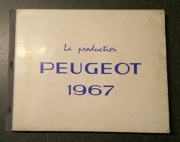 Documentation Production Peugeot 1967