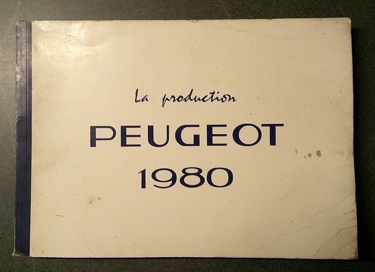 Documentation Production Peugeot 1980