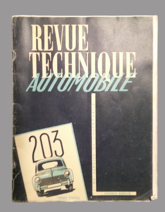 Revue technique automobile 203 Peugeot