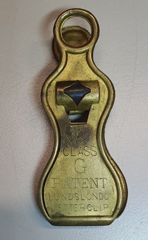 Pince lettres ou billets Lund's London n°60 Class G