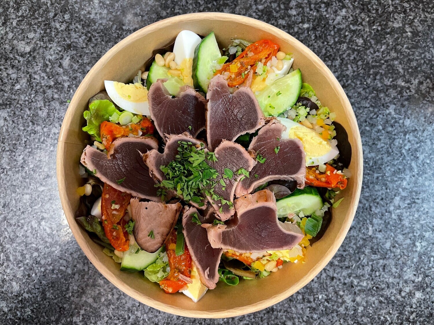 Salade tonijn, taboulé