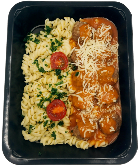 Spirelli tomato basilicum &amp; balletjes