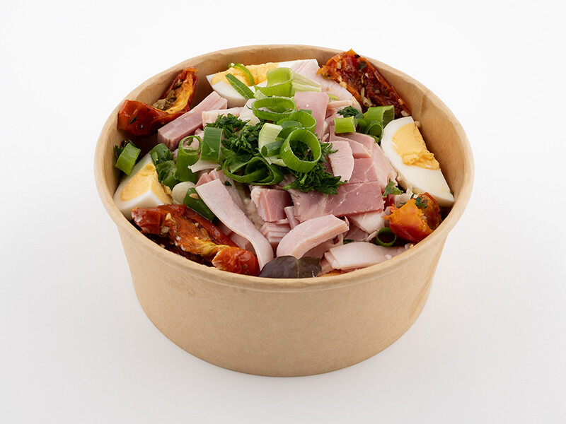 Salade aardappelsalade met ham