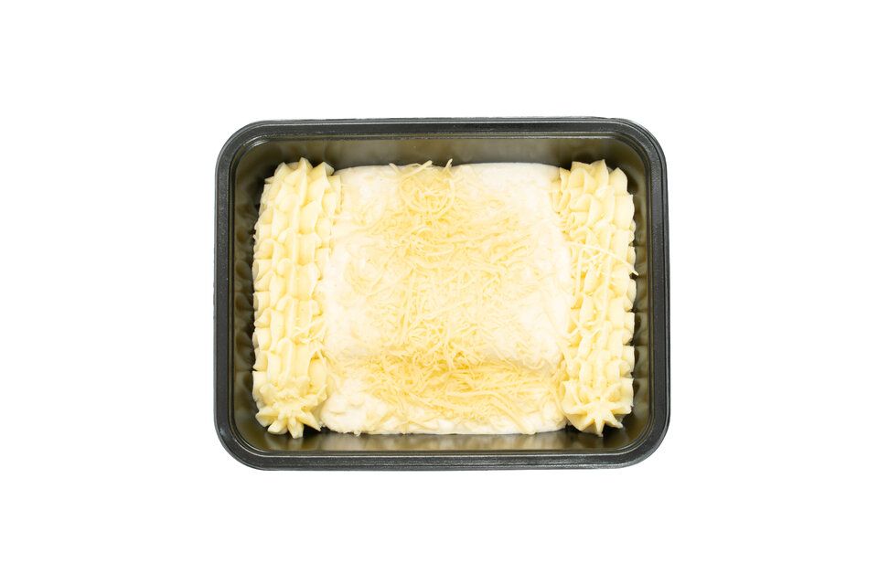 Hamrolletjes witloof in een kaassaus met puree