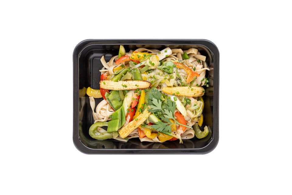 Asian kip met wokgroenten