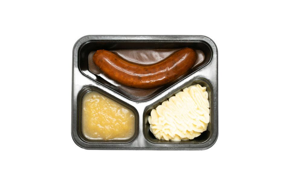 Worst met appelmoes