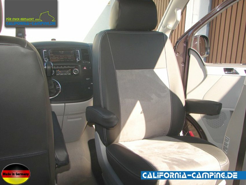 VW T6.1 California Beach (ab 2019) Sitzbezug [5-Sitzer Set für Leder /  Alcantara Sitze] [Magic Forest]