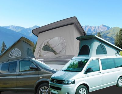 Custom vans with elevating roofs from SCA & Reimo