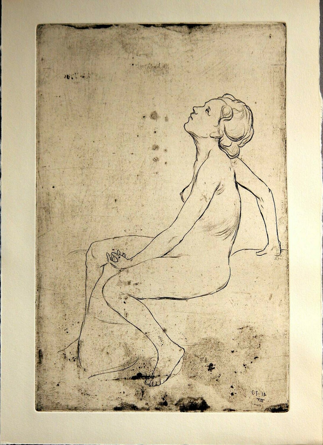 Strauss Carl (1873 - 1957) - Akt sitzend