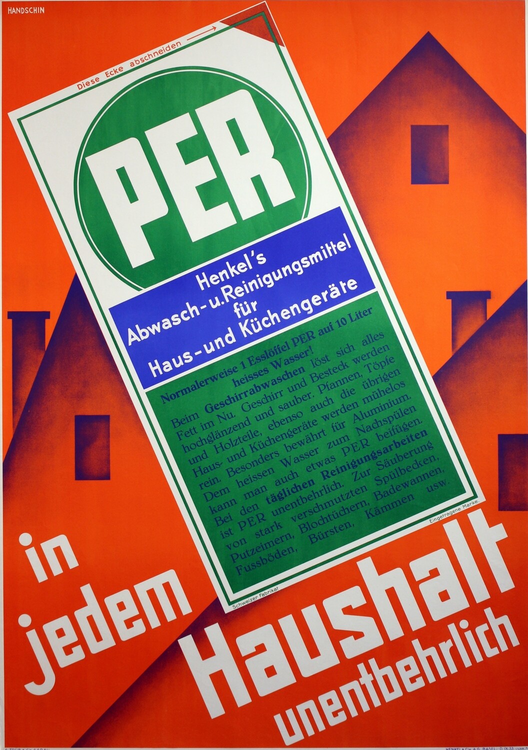 Handschin Joh.  PER in jedem Haushalt unentbehrlich