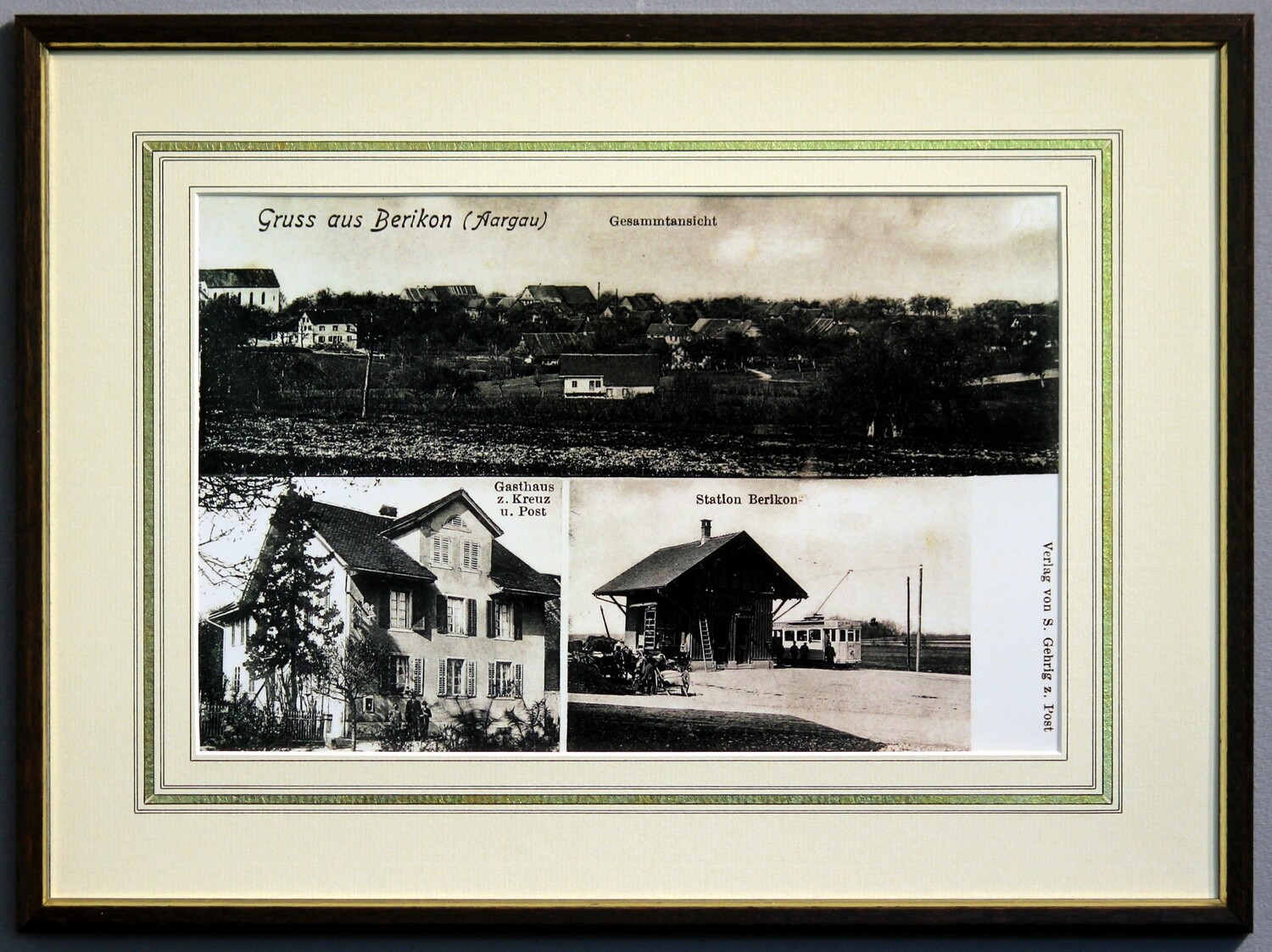 Berikon - Bahnhof - Rest. Kreuz um 1910