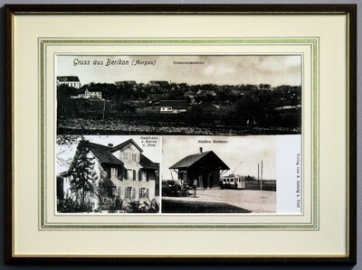 Berikon - Bahnhof - Rest. Kreuz um 1910