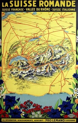 LA SUISSE ROMANDE - SUISSE FRANCAISE - VALLEE DU RHONE - SUISSE ITALIENNE