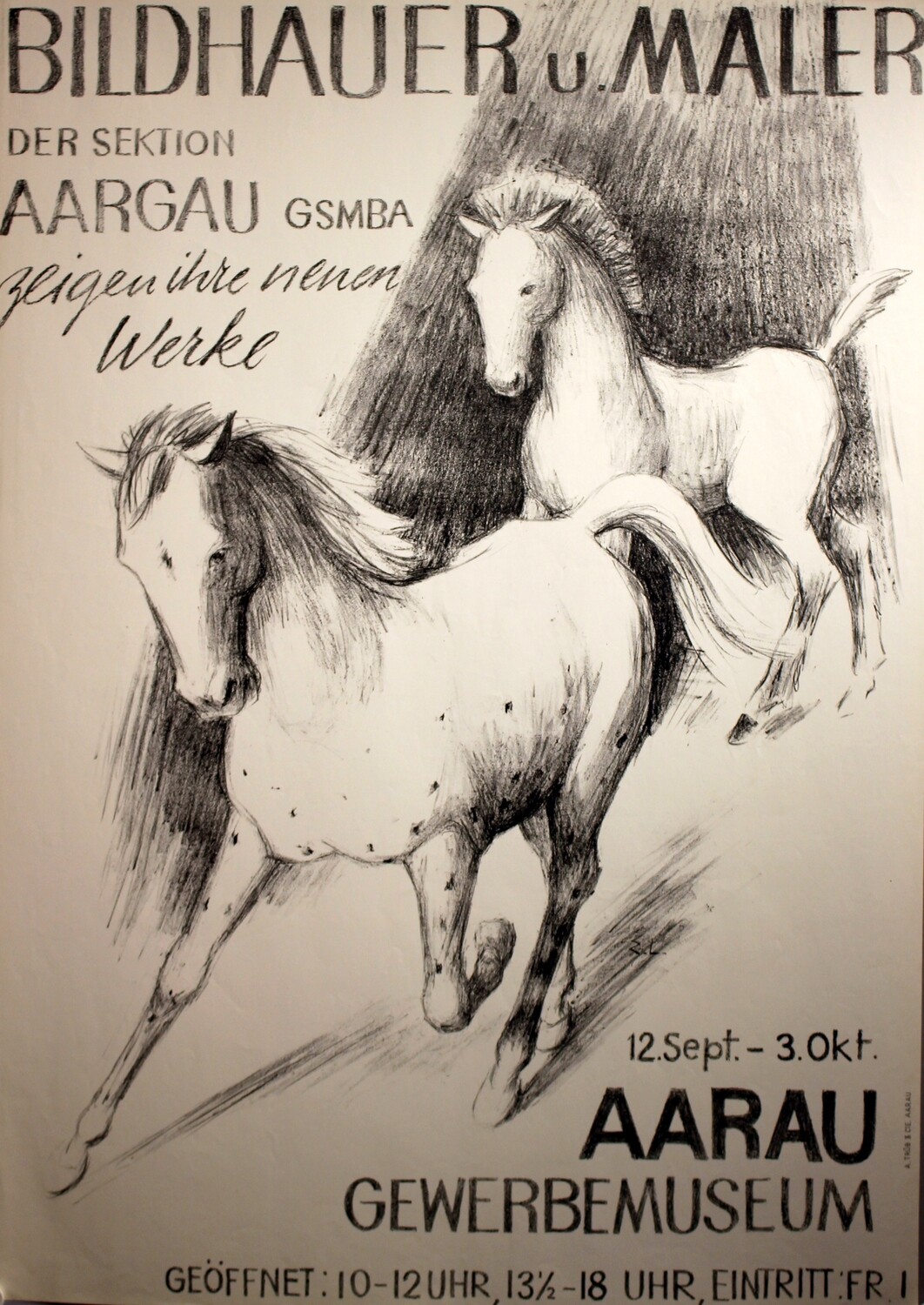Aarau Gewerbemuseum - Bildhauer u. Maler, Original Plakat