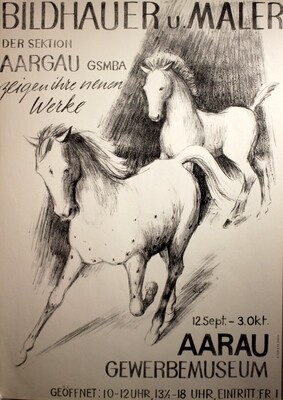 Aarau Gewerbemuseum - Bildhauer u. Maler, Original Plakat