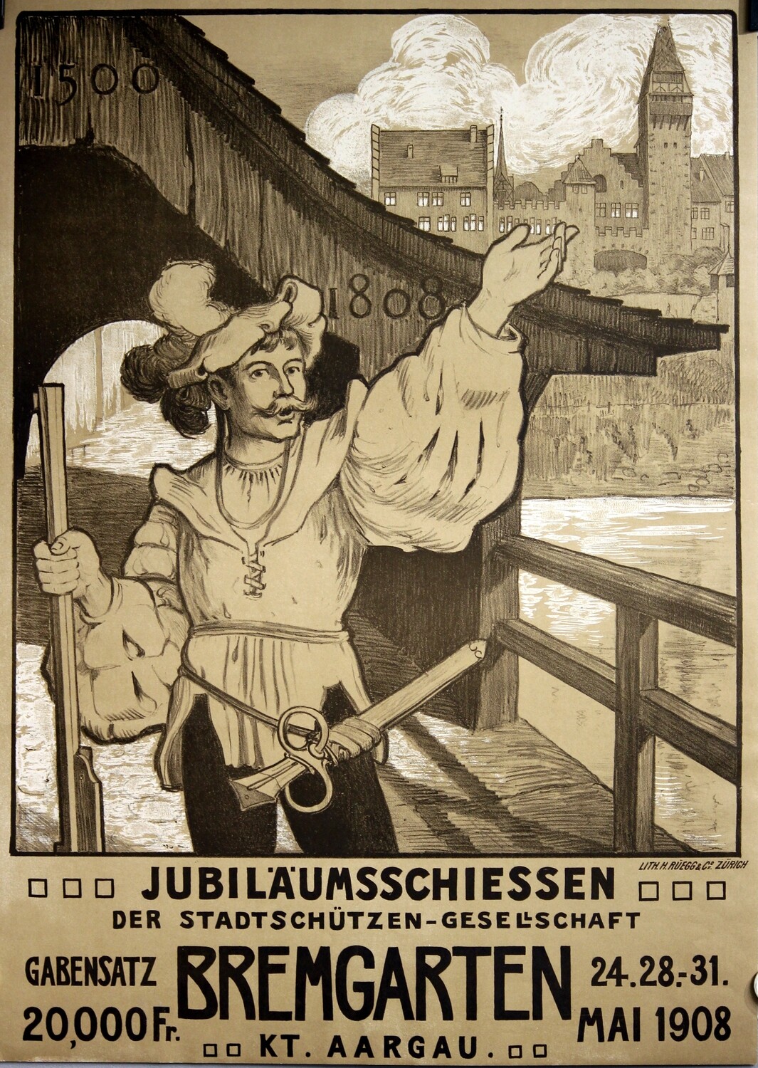 Jubiläumsschiessen Bremgarten 1908