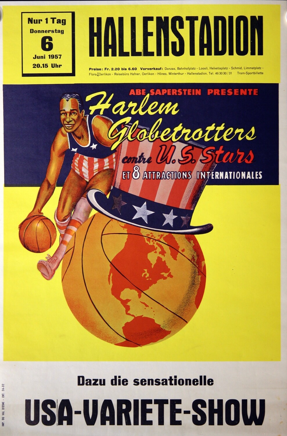 Harlem Globetrotters - Hallenstadion Zürich 1957