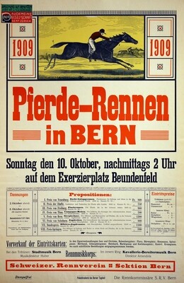 Pferde-Rennen in Bern 1909