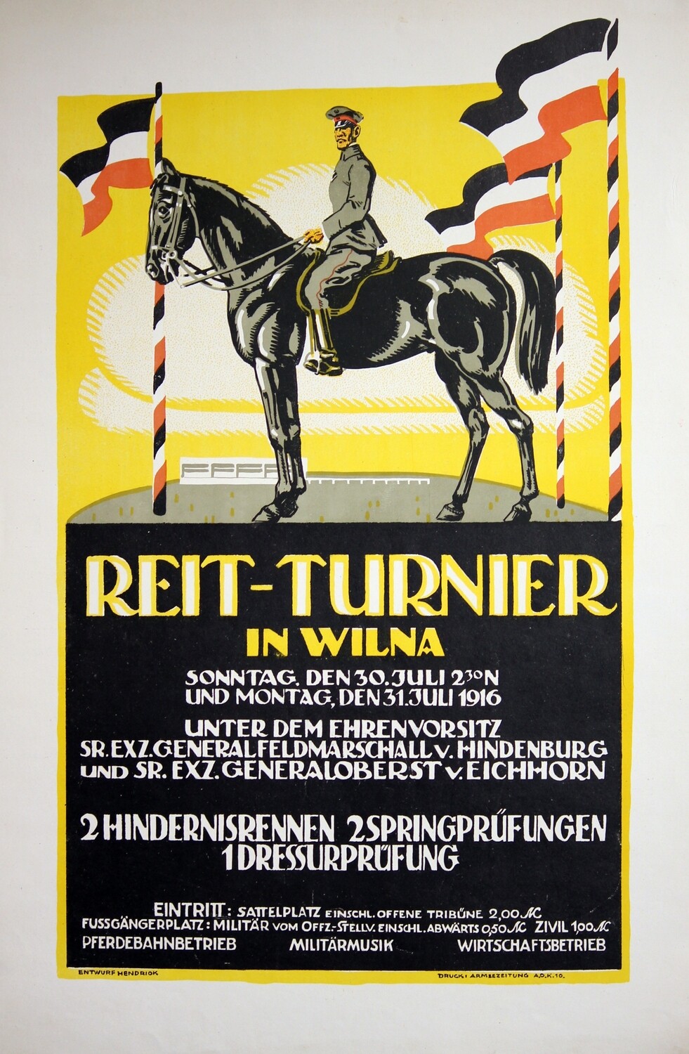 Hendrick - Reit-Turnier in Wilna 1916