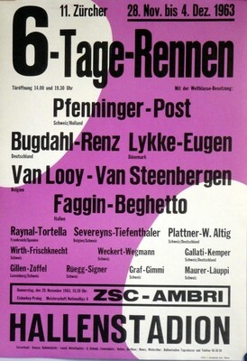 6-Tage-Rennen im Hallenstadion Zürich 1963