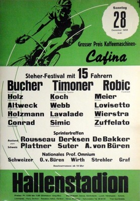 Steher-Festival im Hallenstadion Zürich 1958