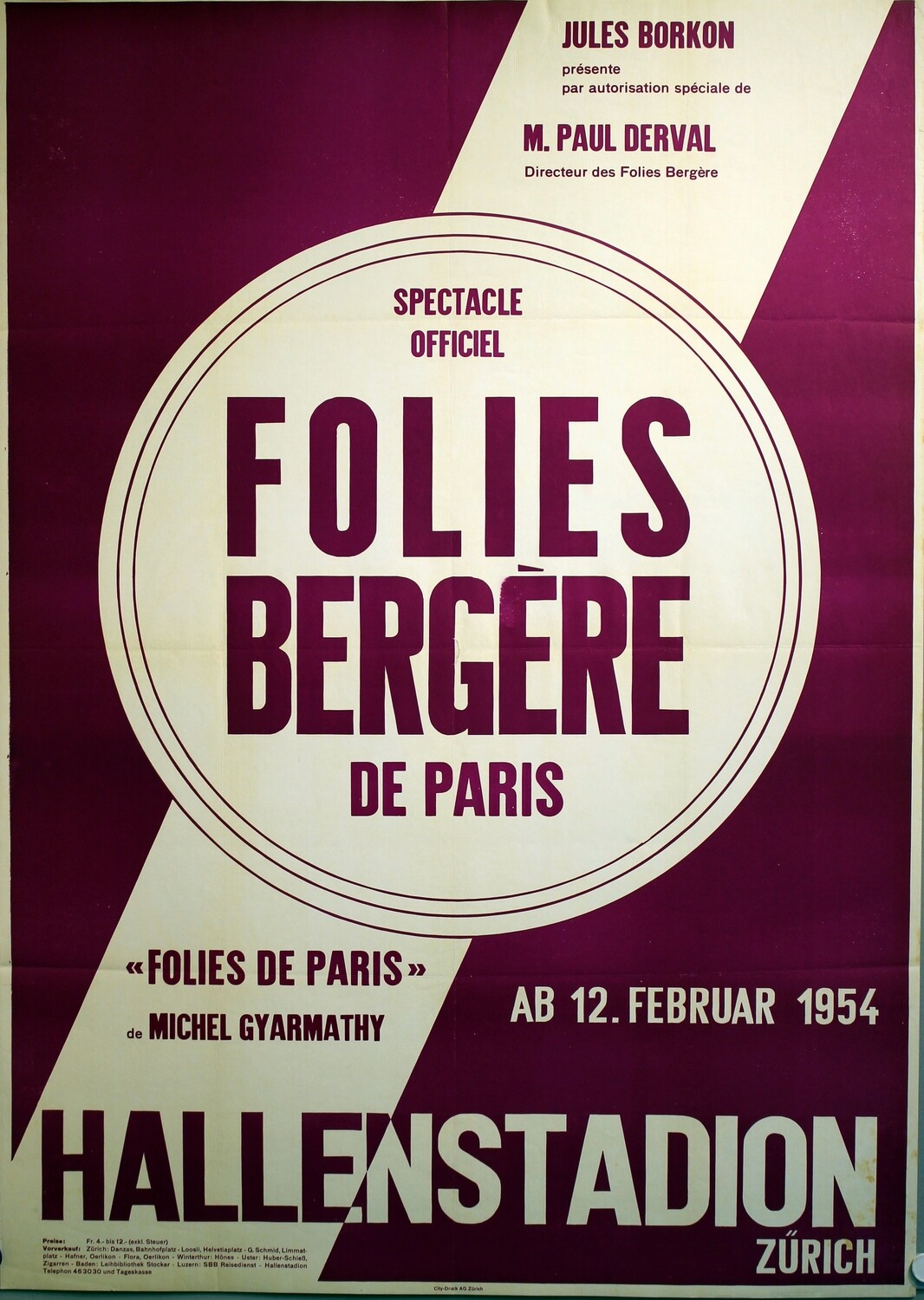 Folies Bergere de Paris in Zürich 1954