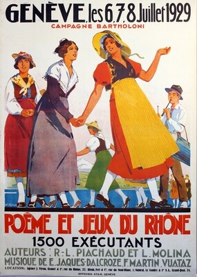 Elzingre Ed. - Poême et Jeux du Rhône Genève 1929