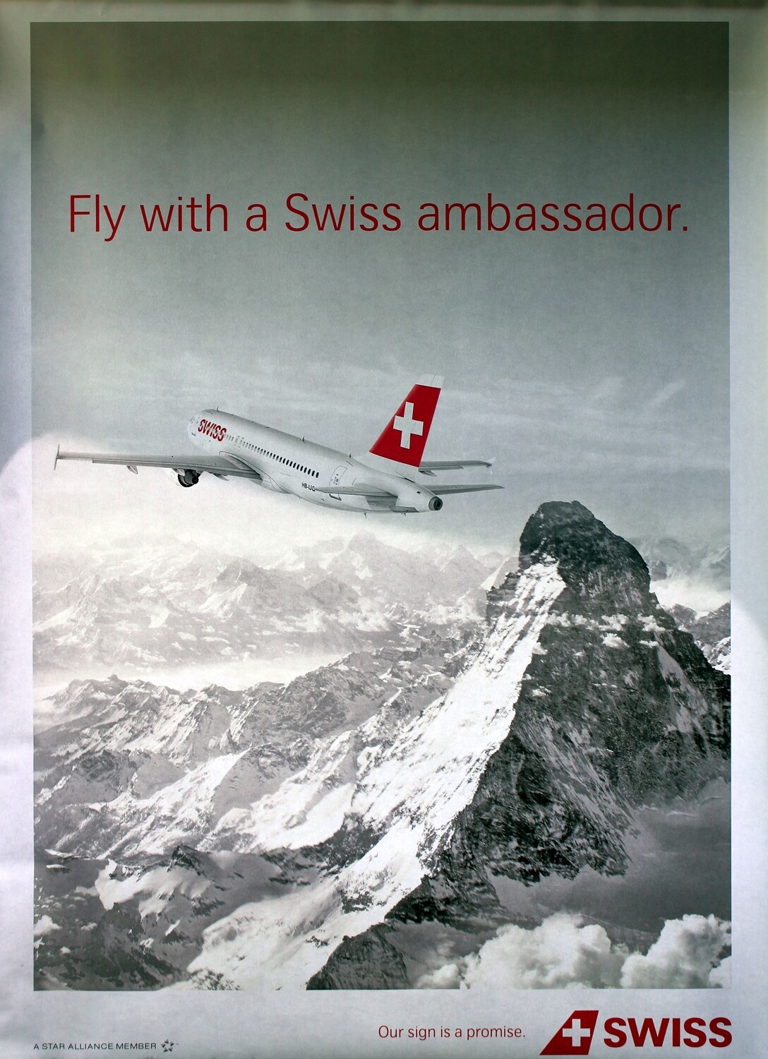 Swiss Airlines Airbus 320 HB - IJQ, vor dem Matterhorn