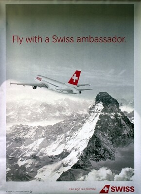 Swiss Airlines Airbus 320 HB - IJQ, vor dem Matterhorn