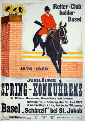 Reiter-Club beider Basel - Spring-Konkurrenz 1929 Basel