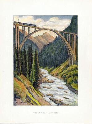 Schlatter E. Ernst - Von Chur nach Arosa - 8 Original-Lithogaraphien