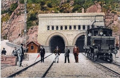 Le Tunnel tu Simplon à Jselle um 1910