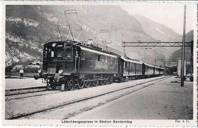 Lötschbergexpress in Station Kanderster um 1925