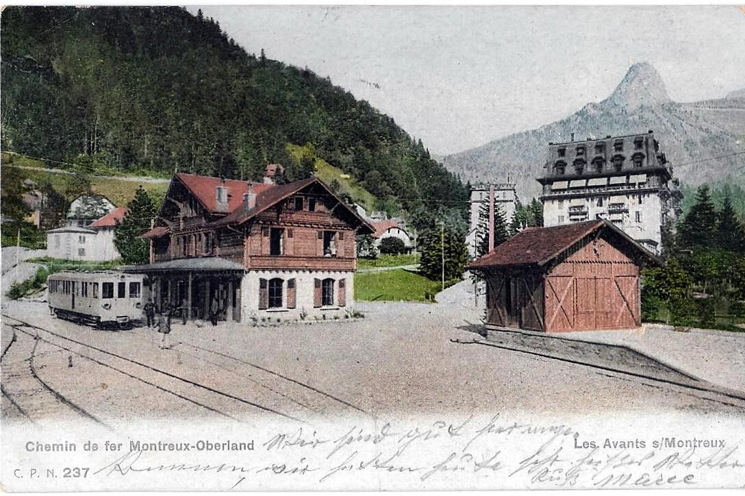 Chemin de fer Montreux-Oberland, Les Avants 1905