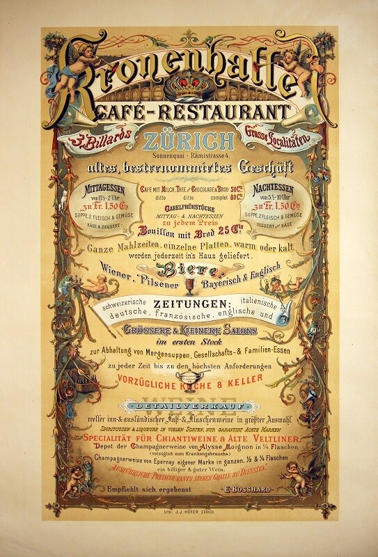 Kronenhalle Zürich 1875